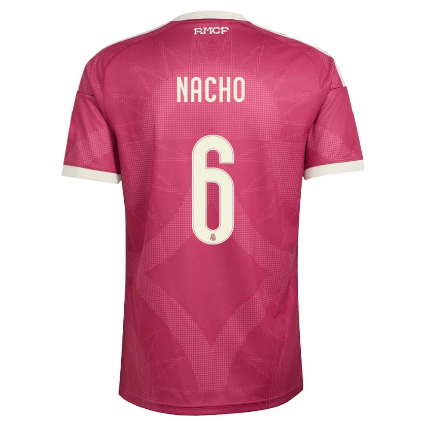 Danxen Dames Nacho Fernandez #6 Bleek Violet Rood Wit Thuisshirt Derde Tenue 2026/27 T-Shirt België