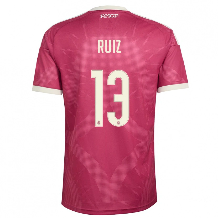 Danxen Dames Guillermo Ruiz #13 Bleek Violet Rood Wit Thuisshirt Derde Tenue 2026/27 T-Shirt België