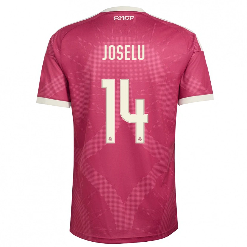Danxen Dames Joselu #14 Bleek Violet Rood Wit Thuisshirt Derde Tenue 2026/27 T-Shirt België