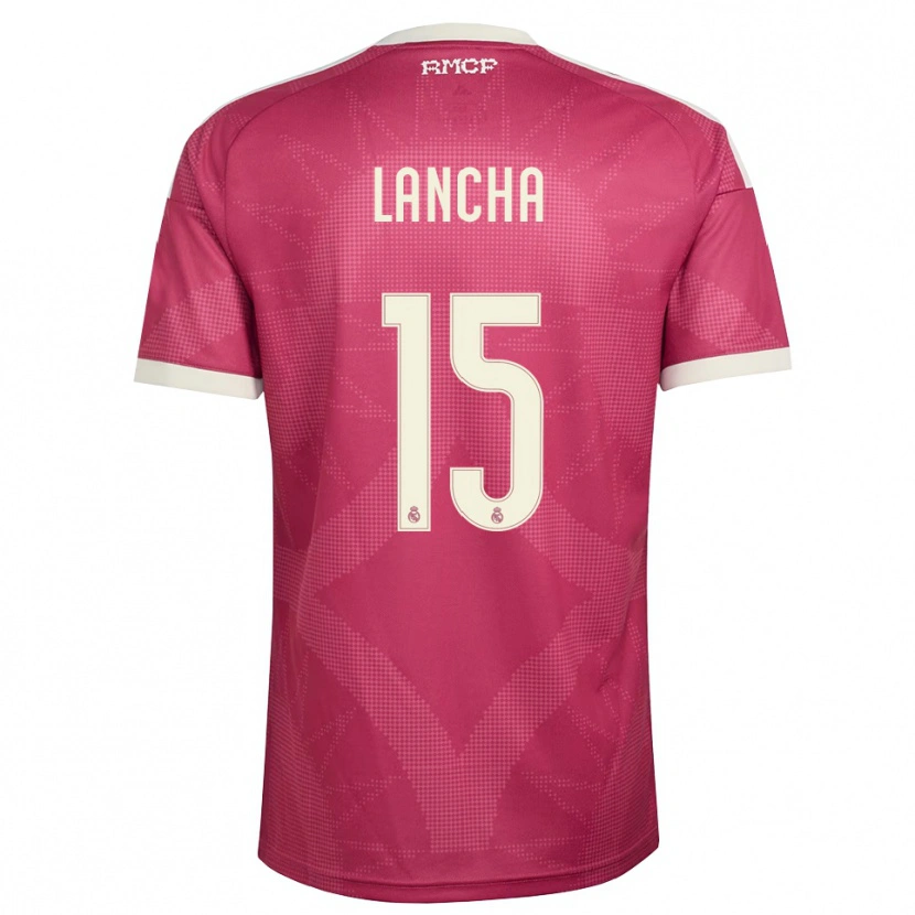 Danxen Dames Yeray Lancha #15 Bleek Violet Rood Wit Thuisshirt Derde Tenue 2026/27 T-Shirt België