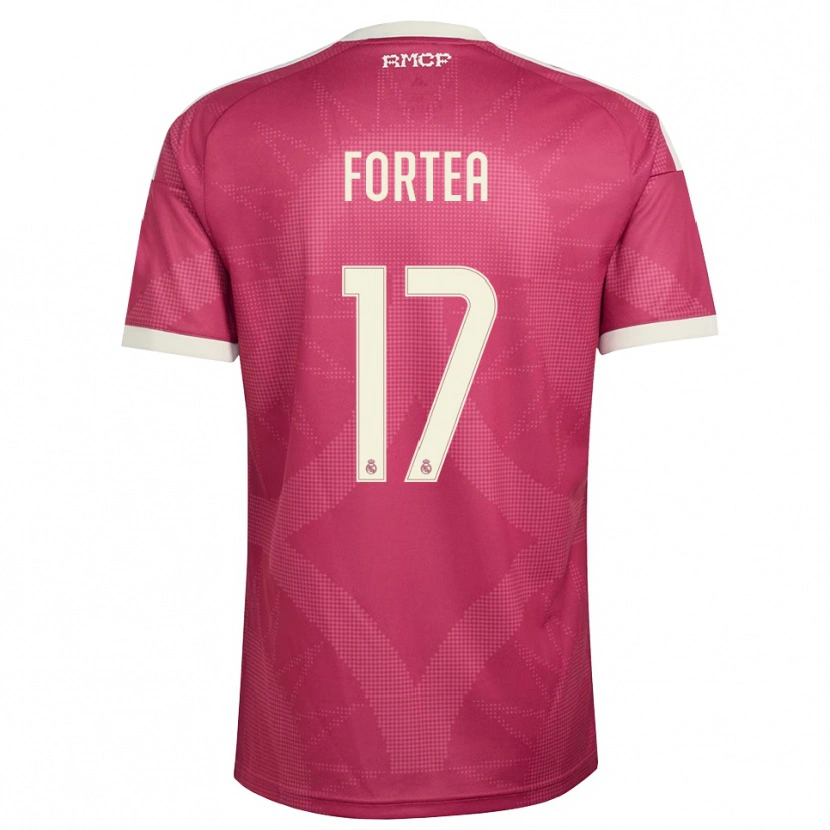 Danxen Dames Jesús Fortea #17 Bleek Violet Rood Wit Thuisshirt Derde Tenue 2026/27 T-Shirt België