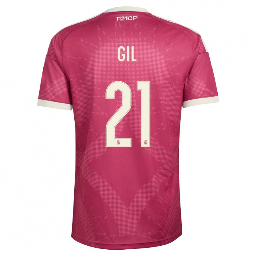 Danxen Dames Iker Gil #21 Bleek Violet Rood Wit Thuisshirt Derde Tenue 2026/27 T-Shirt België