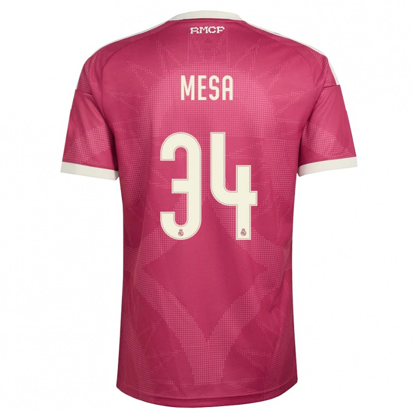 Danxen Dames Óscar Mesa #34 Bleek Violet Rood Wit Thuisshirt Derde Tenue 2026/27 T-Shirt België