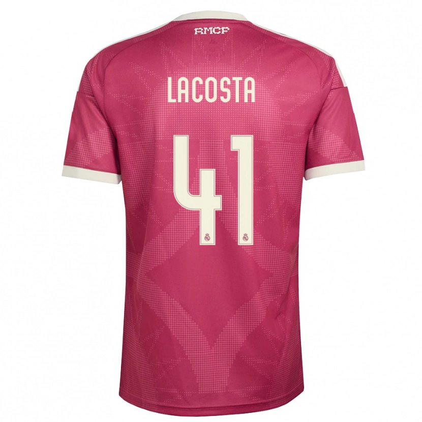 Danxen Dames Diego Lacosta #41 Bleek Violet Rood Wit Thuisshirt Derde Tenue 2026/27 T-Shirt België