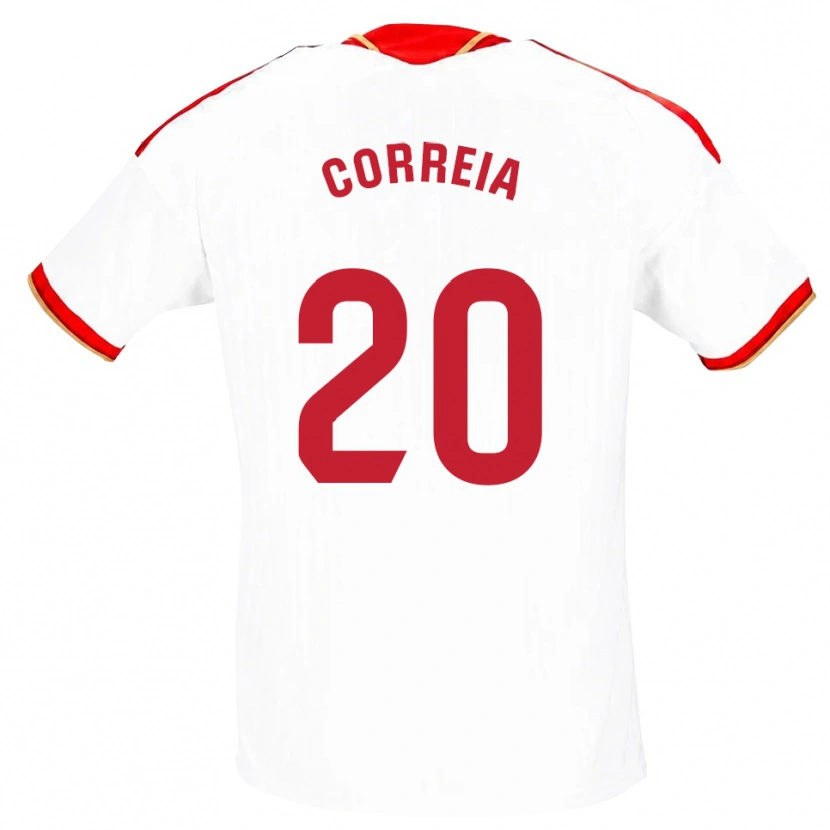 Danxen Dames Félix Correia #20 Wit Rood Thuisshirt Thuistenue 2026/27 T-Shirt België
