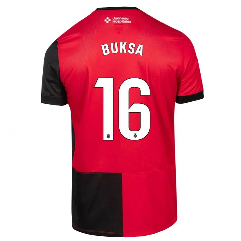 Danxen Dames Adam Buksa #16 Zwart Rood Wit Thuisshirt Thuistenue 2026/27 T-Shirt België