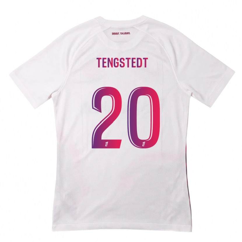 Danxen Kinderen Casper Tengstedt #20 Wit Roze Paars Uitshirt Uittenue 2026/27 T-Shirt België