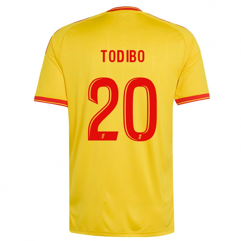 Danxen Kinderen Jean-Clair Todibo #20 Goud Oranje Rood Thuisshirt Thuistenue 2026/27 T-Shirt België