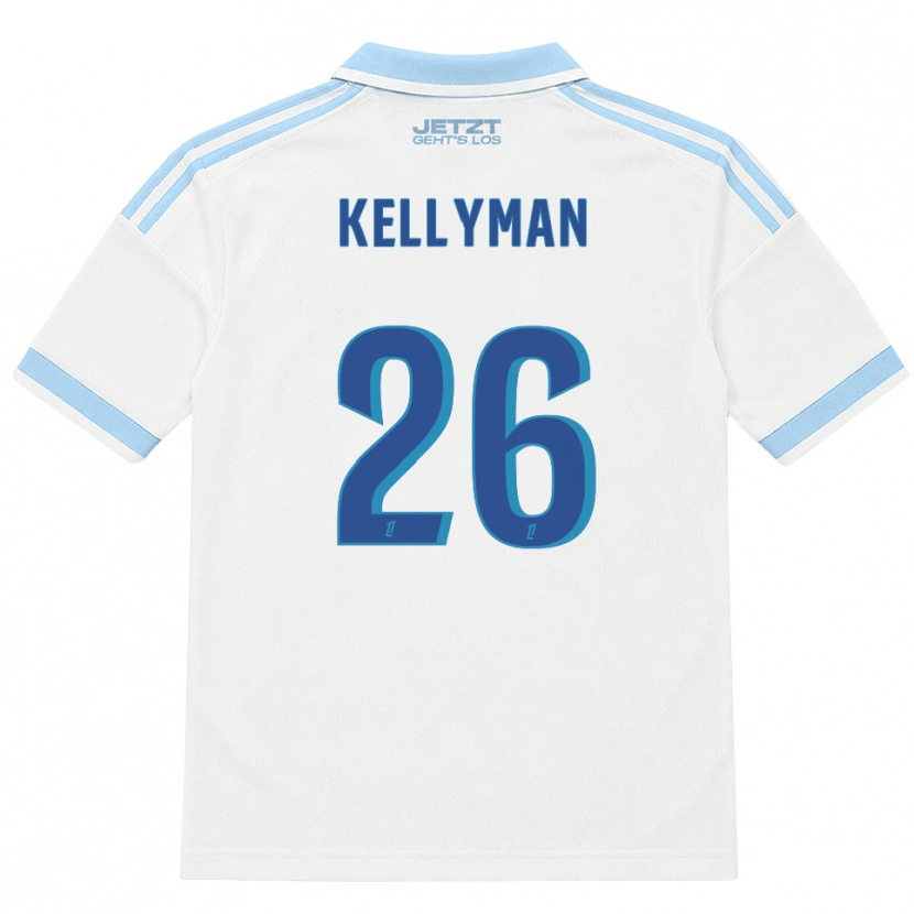 Danxen Kinderen Omari Kellyman #26 Licht Hemelsblauw Wit Rood Uitshirt Uittenue 2026/27 T-Shirt België