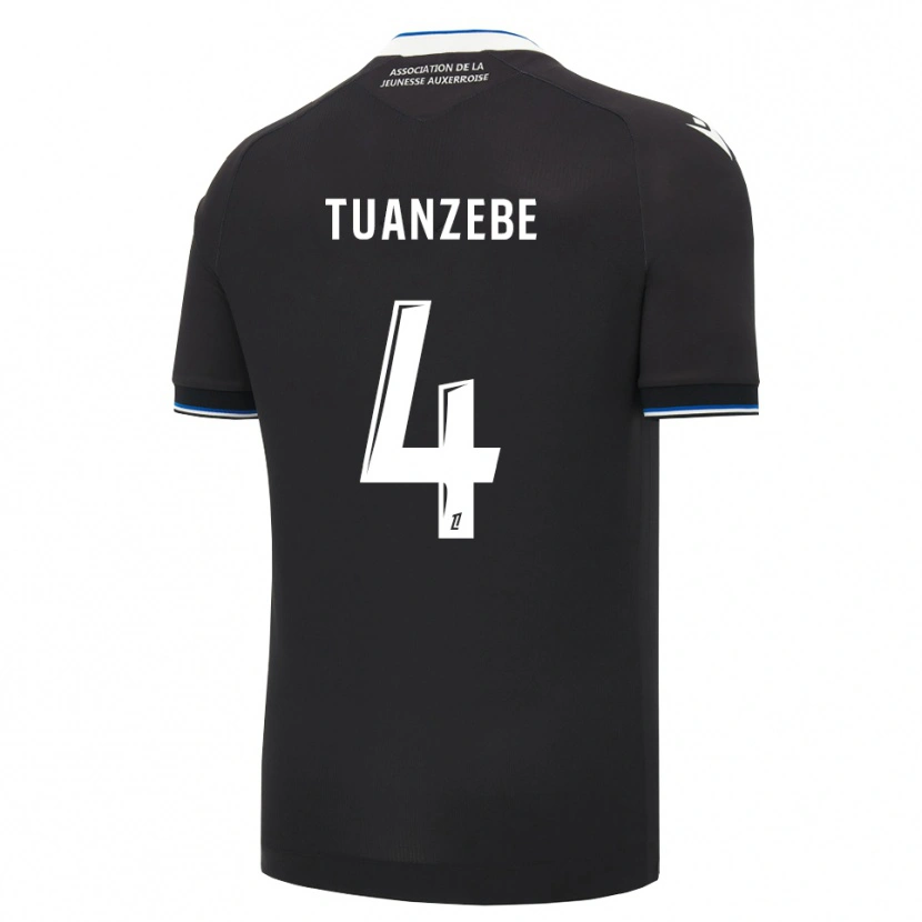 Danxen Kinderen Axel Tuanzebe #4 Zwart Blauw Wit Uitshirt Uittenue 2026/27 T-Shirt België