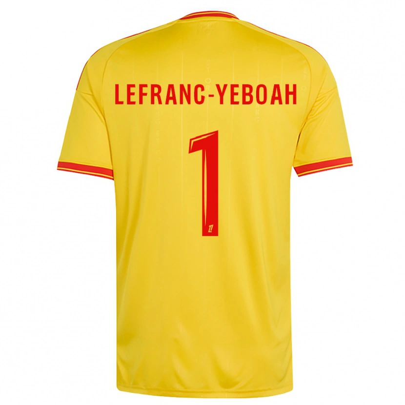 Danxen Kinderen Daïvy Lefranc-Yeboah #1 Goud Oranje Rood Thuisshirt Thuistenue 2026/27 T-Shirt België