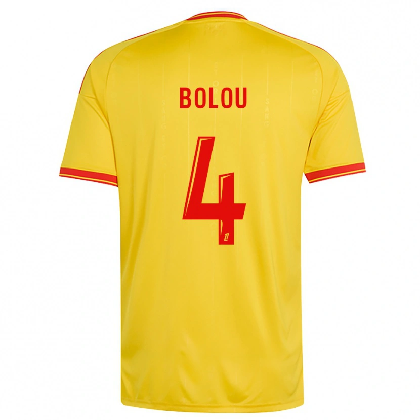 Danxen Kinderen Abraham Bolou #4 Goud Oranje Rood Thuisshirt Thuistenue 2026/27 T-Shirt België