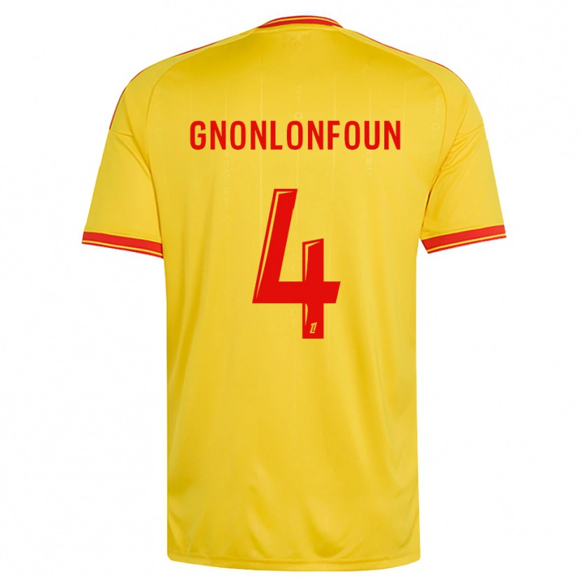 Danxen Kinderen Madi Gnonlonfoun #4 Goud Oranje Rood Thuisshirt Thuistenue 2026/27 T-Shirt België