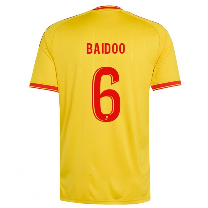 Danxen Kinderen Samson Baidoo #6 Goud Oranje Rood Thuisshirt Thuistenue 2026/27 T-Shirt België