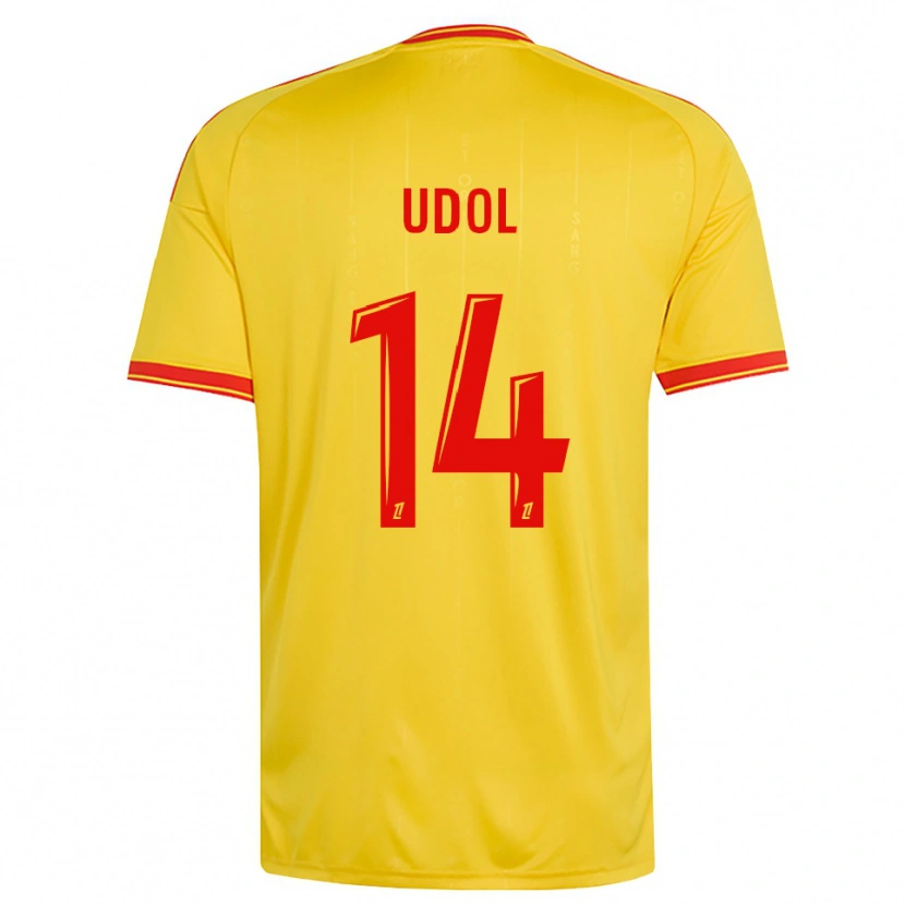 Danxen Kinderen Matthieu Udol #14 Goud Oranje Rood Thuisshirt Thuistenue 2026/27 T-Shirt België