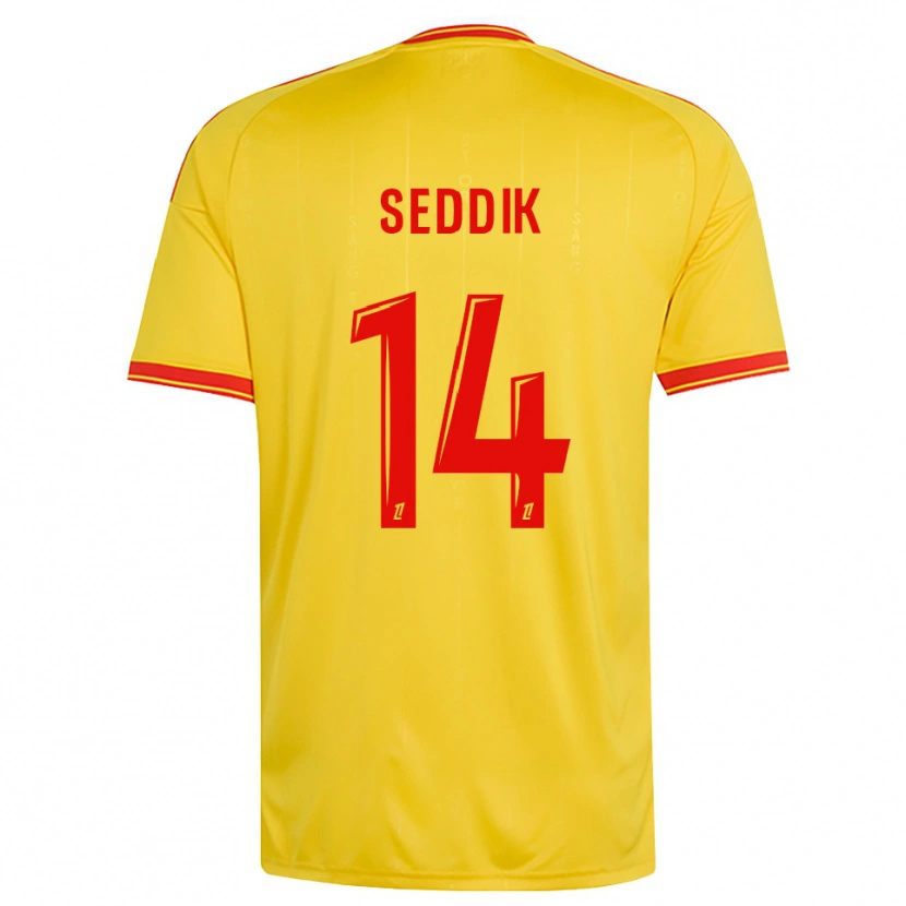 Danxen Kinderen Mohamed Seddik #14 Goud Oranje Rood Thuisshirt Thuistenue 2026/27 T-Shirt België