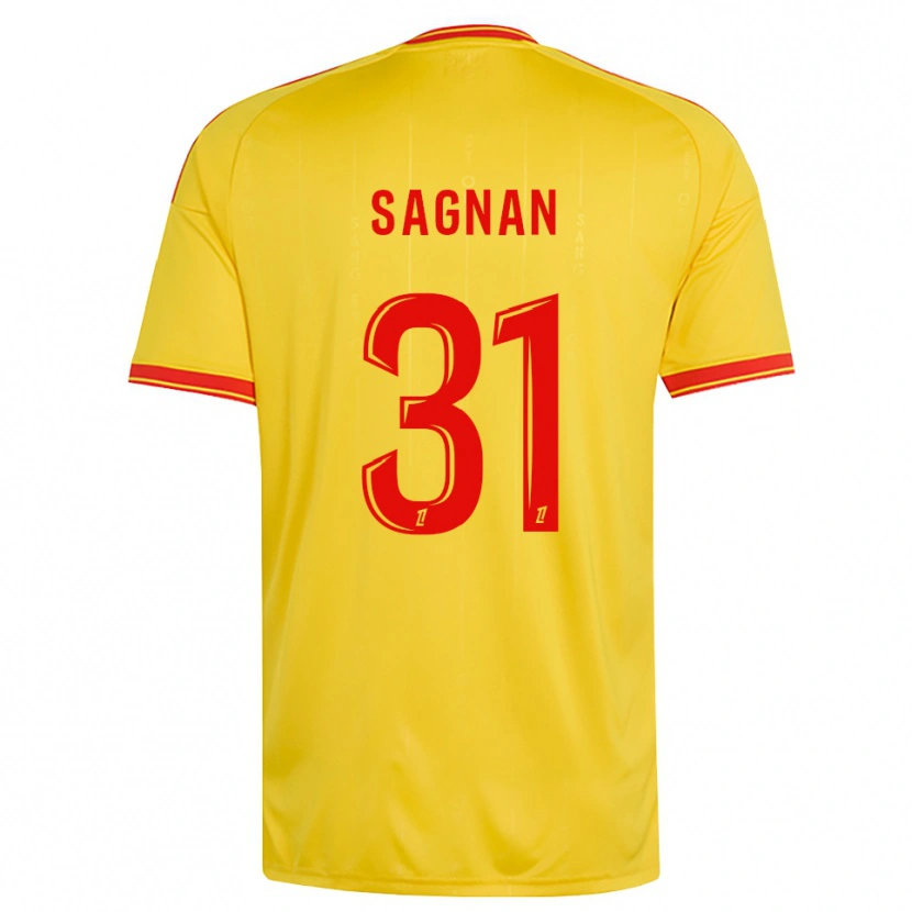 Danxen Kinderen Souleymane Sagnan #31 Goud Oranje Rood Thuisshirt Thuistenue 2026/27 T-Shirt België