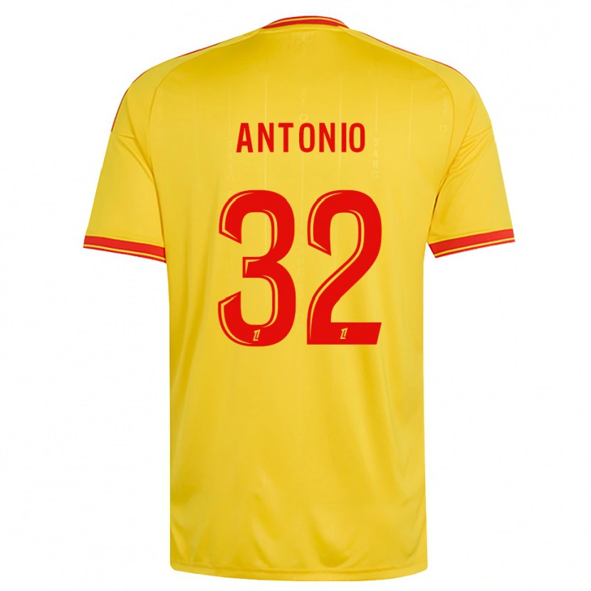 Danxen Kinderen Kyllian Antonio #32 Goud Oranje Rood Thuisshirt Thuistenue 2026/27 T-Shirt België