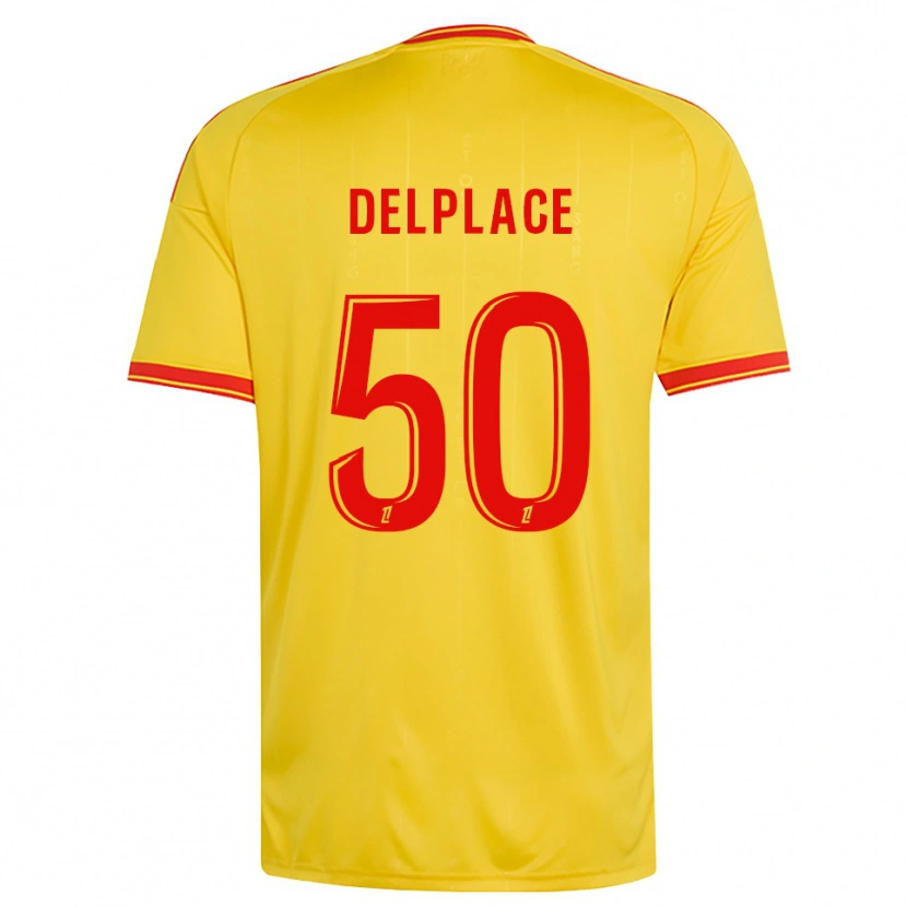 Danxen Kinderen Adam Delplace #50 Goud Oranje Rood Thuisshirt Thuistenue 2026/27 T-Shirt België