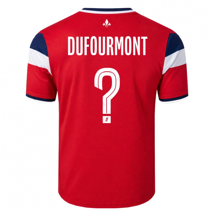 Danxen Kinderen Eléa Dufourmont #0 Rood Wit Koninklijk Blauw Thuisshirt Thuistenue 2026/27 T-Shirt België