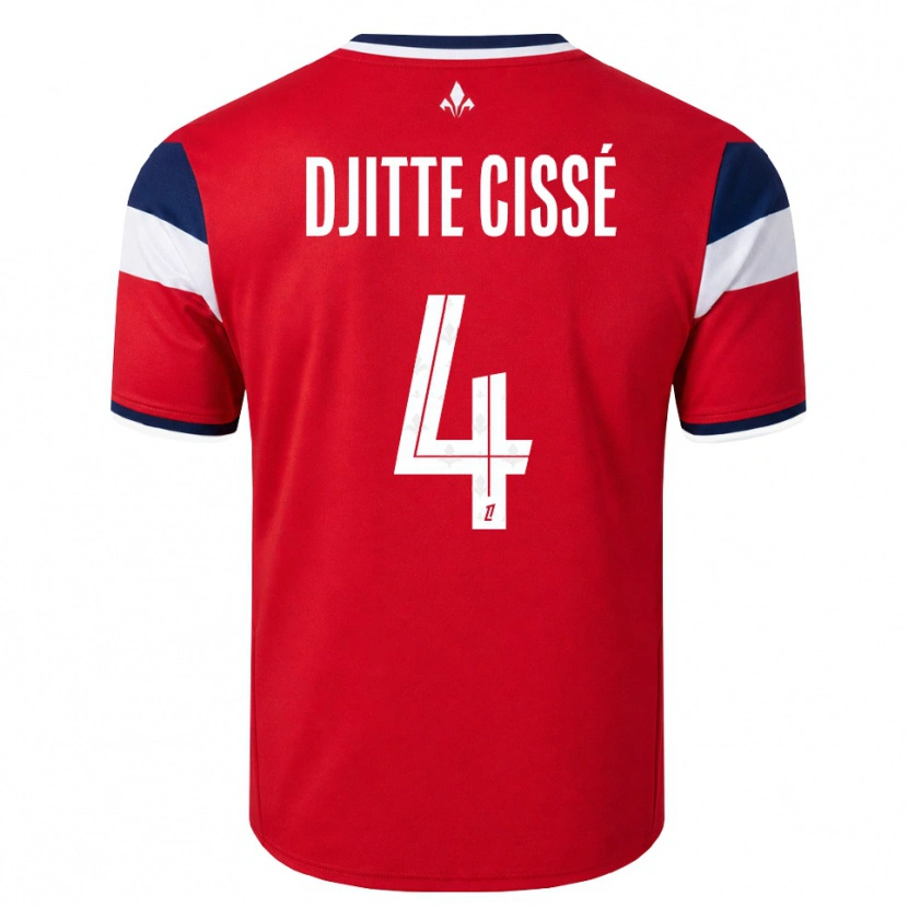 Danxen Kinderen Babacar Djitte Cissé #4 Rood Wit Koninklijk Blauw Thuisshirt Thuistenue 2026/27 T-Shirt België