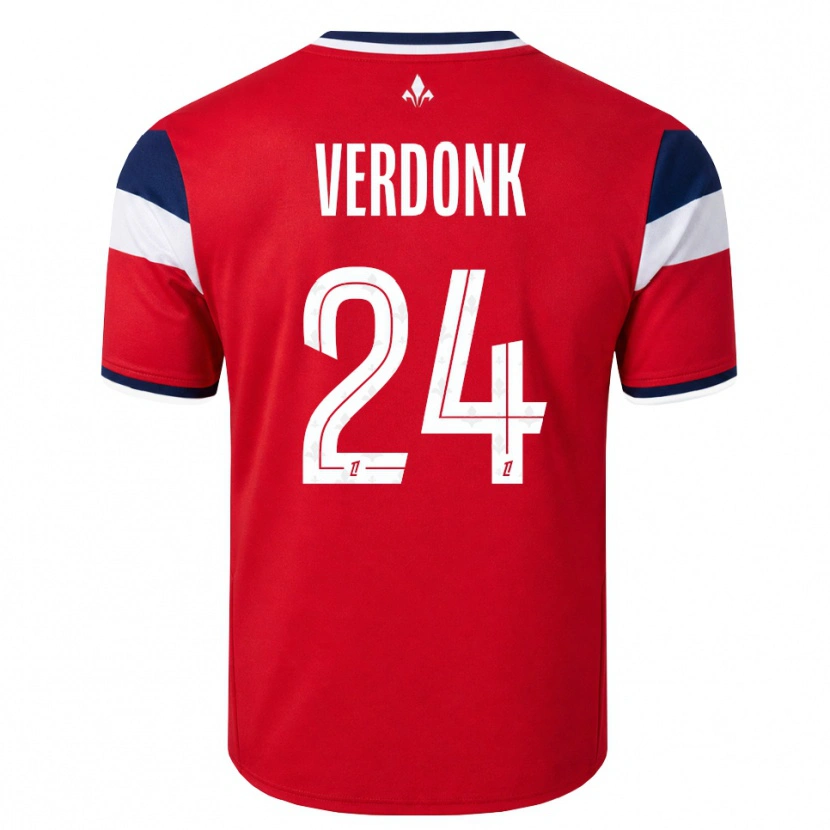 Danxen Kinderen Calvin Verdonk #24 Rood Wit Koninklijk Blauw Thuisshirt Thuistenue 2026/27 T-Shirt België