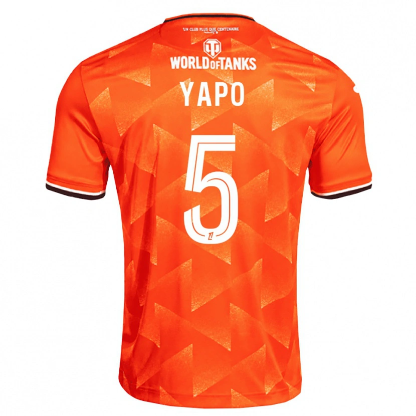 Danxen Kinderen Ezekiel Yapo #5 Oranje Wit Zwart Thuisshirt Thuistenue 2026/27 T-Shirt België