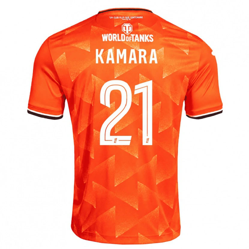 Danxen Kinderen Bingourou Kamara #21 Oranje Wit Zwart Thuisshirt Thuistenue 2026/27 T-Shirt België