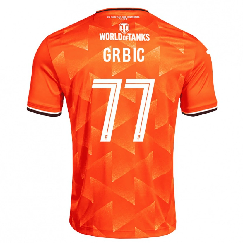 Danxen Kinderen Adrian Grbic #77 Oranje Wit Zwart Thuisshirt Thuistenue 2026/27 T-Shirt België