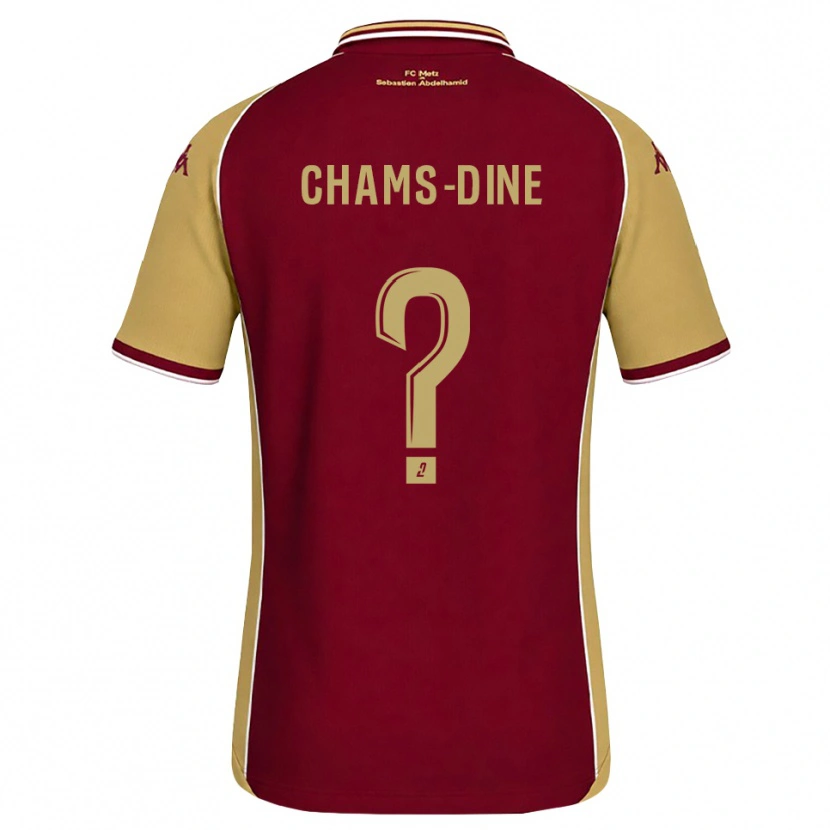 Danxen Kinderen Adam Chams-Dine #0 Goudenrood Donkerrood Thuisshirt Thuistenue 2026/27 T-Shirt België