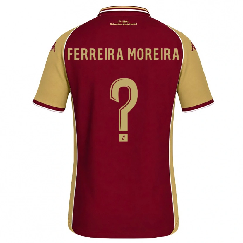 Danxen Kinderen Ruben Ferreira Moreira #0 Goudenrood Donkerrood Thuisshirt Thuistenue 2026/27 T-Shirt België