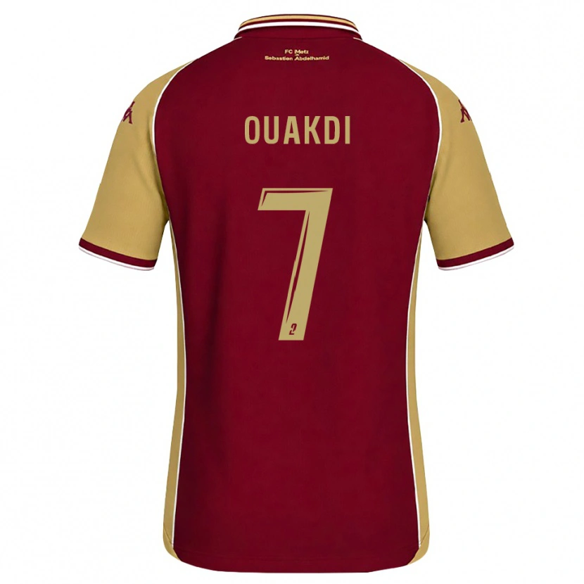 Danxen Kinderen Mehdi Ouakdi #7 Goudenrood Donkerrood Thuisshirt Thuistenue 2026/27 T-Shirt België
