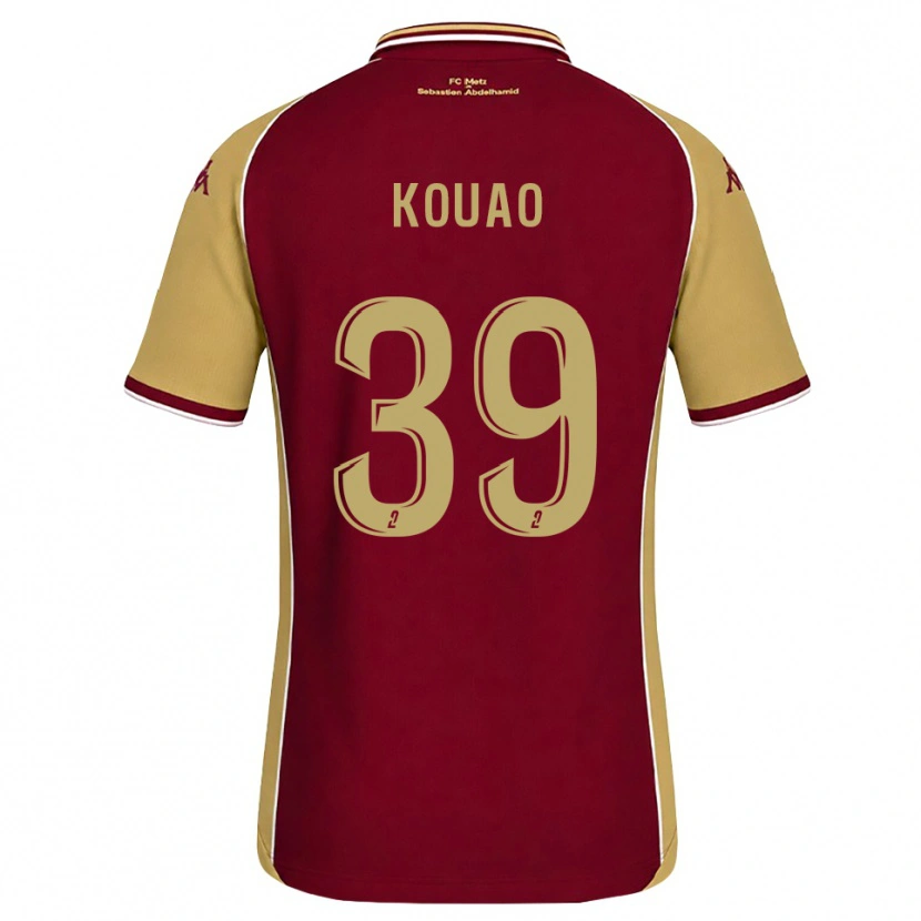 Danxen Kinderen Koffi Kouao #39 Goudenrood Donkerrood Thuisshirt Thuistenue 2026/27 T-Shirt België