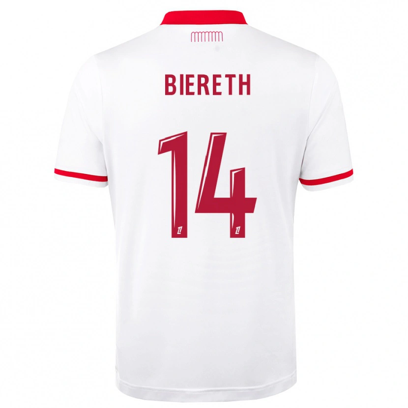 Danxen Kinderen Mika Biereth #14 Rood Wit Thuisshirt Thuistenue 2026/27 T-Shirt België