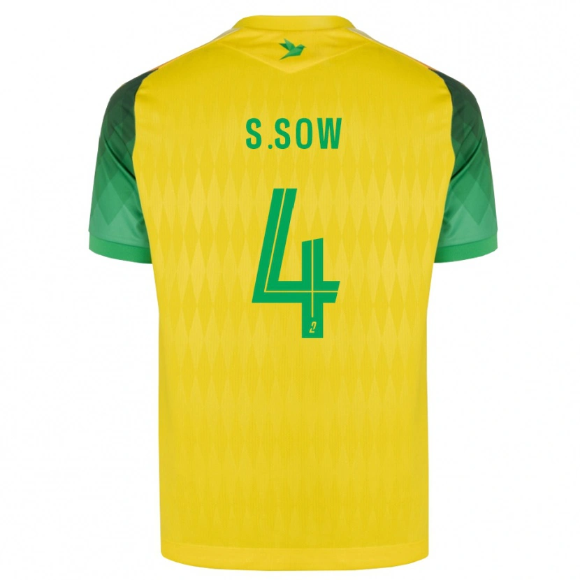 Danxen Kinderen Saïdou Sow #4 Geel Groen Rood Thuisshirt Thuistenue 2026/27 T-Shirt België