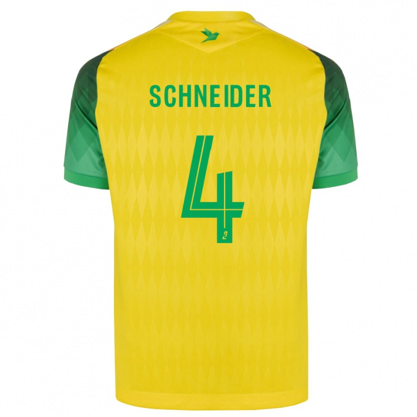 Danxen Kinderen Octave Schneider #4 Geel Groen Rood Thuisshirt Thuistenue 2026/27 T-Shirt België