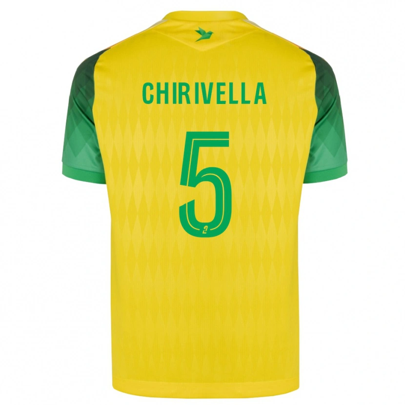 Danxen Kinderen Pedro Chirivella #5 Geel Groen Rood Thuisshirt Thuistenue 2026/27 T-Shirt België