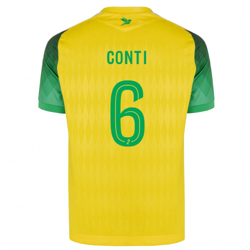 Danxen Kinderen Alexandre Conti #6 Geel Groen Rood Thuisshirt Thuistenue 2026/27 T-Shirt België