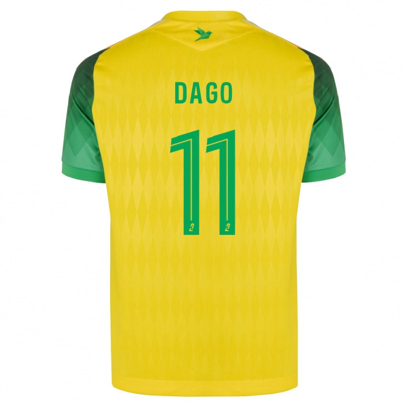 Danxen Kinderen Joshua Dago #11 Geel Groen Rood Thuisshirt Thuistenue 2026/27 T-Shirt België