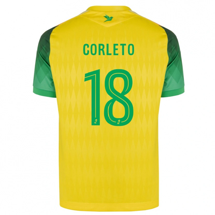 Danxen Kinderen Naël Corleto #18 Geel Groen Rood Thuisshirt Thuistenue 2026/27 T-Shirt België