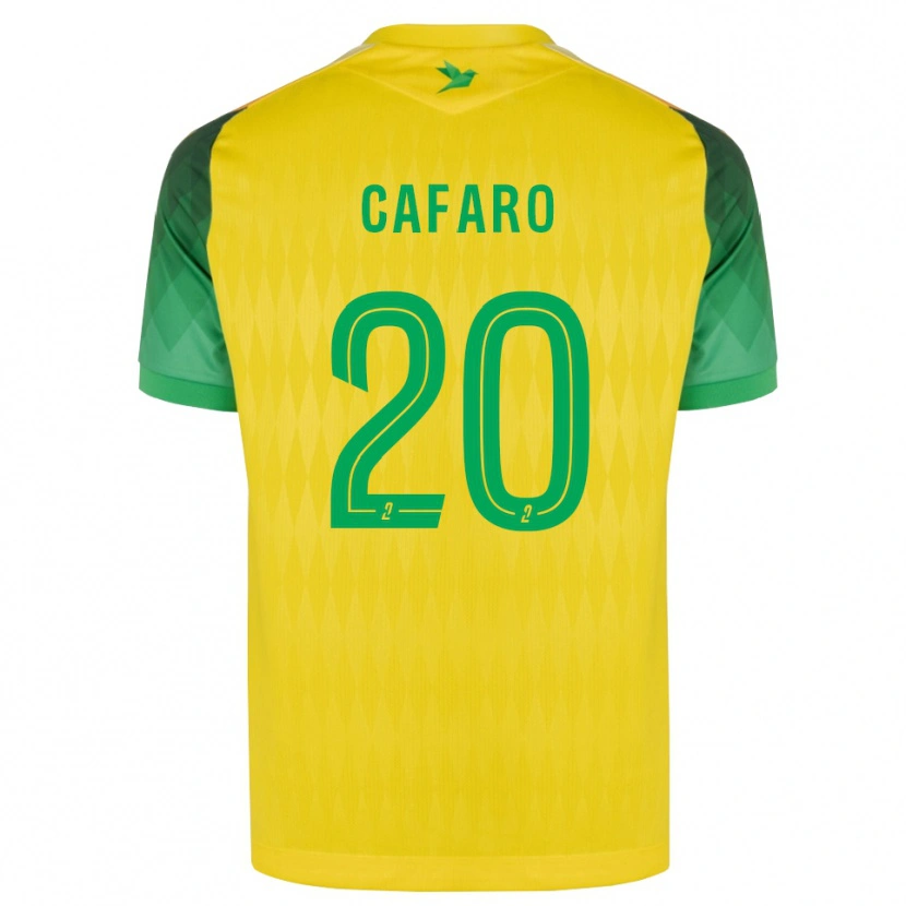 Danxen Kinderen Mathieu Cafaro #20 Geel Groen Rood Thuisshirt Thuistenue 2026/27 T-Shirt België