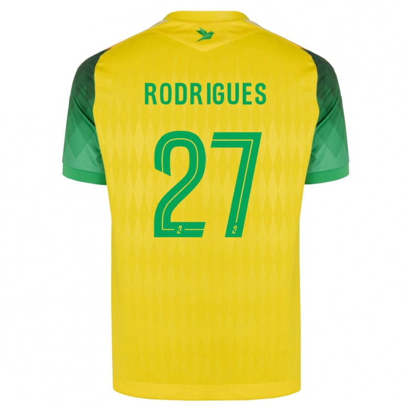 Danxen Kinderen Nelly Rodrigues #27 Geel Groen Rood Thuisshirt Thuistenue 2026/27 T-Shirt België