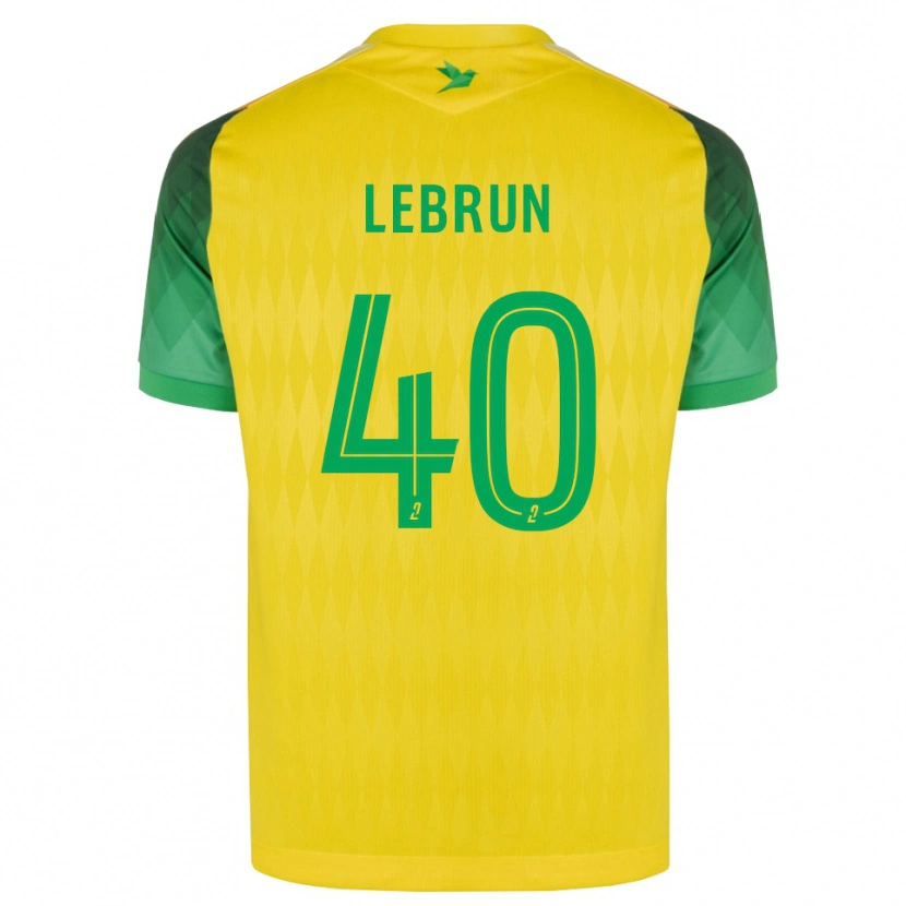 Danxen Kinderen Lisa Lebrun #40 Geel Groen Rood Thuisshirt Thuistenue 2026/27 T-Shirt België