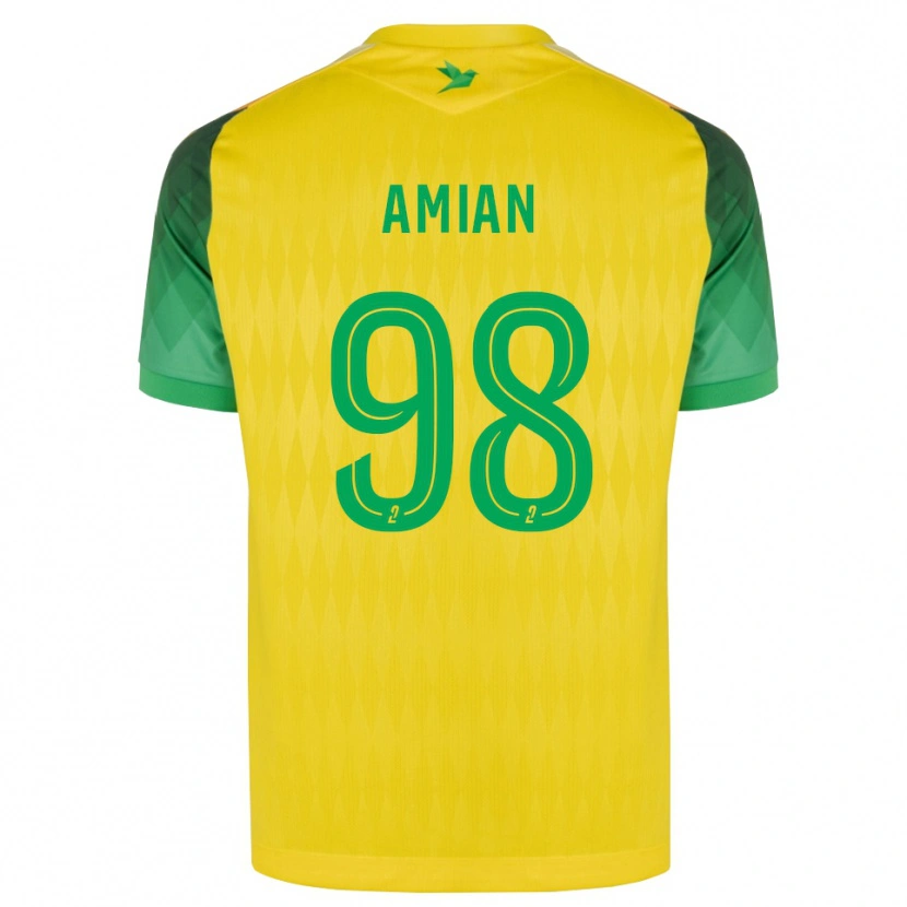 Danxen Kinderen Kelvin Amian #98 Geel Groen Rood Thuisshirt Thuistenue 2026/27 T-Shirt België