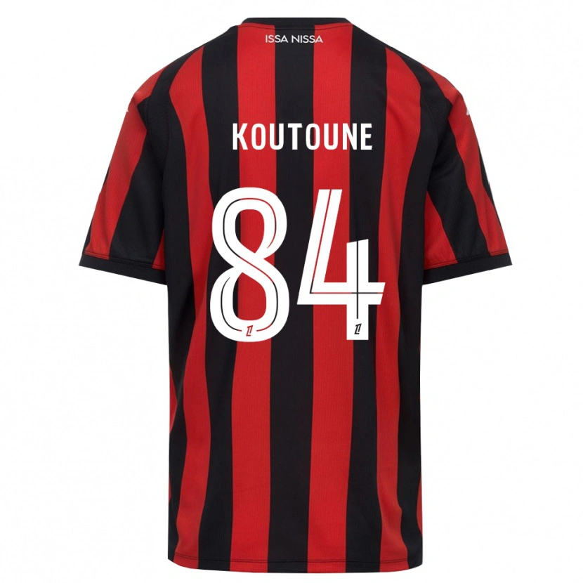 Danxen Kinderen Hamza Koutoune #84 Rood Zwart Wit Thuisshirt Thuistenue 2026/27 T-Shirt België