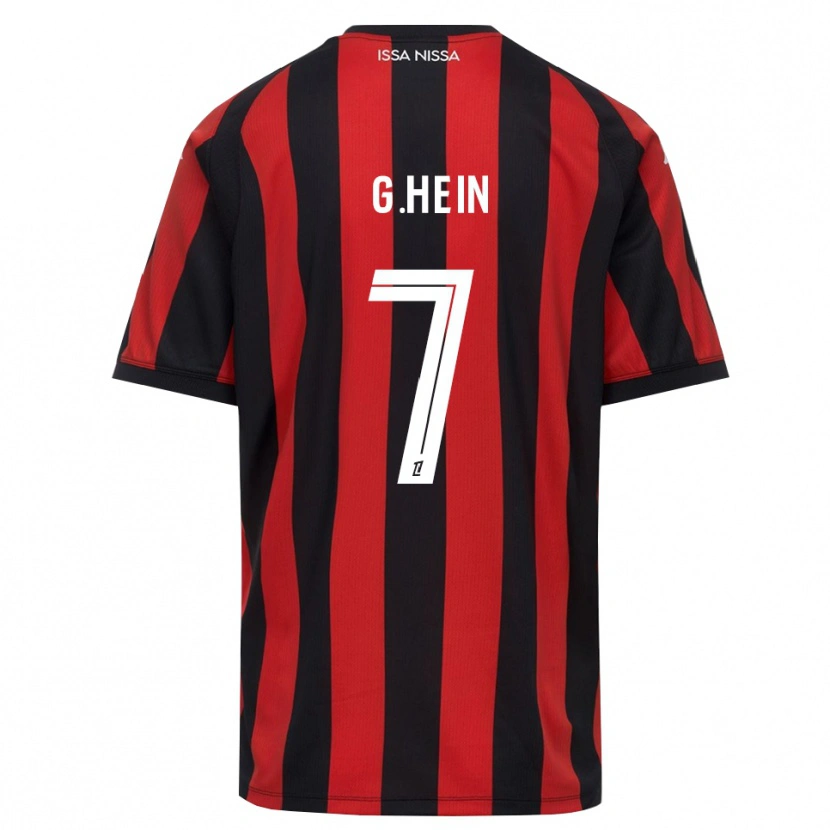 Danxen Kinderen Gauthier Hein #7 Rood Zwart Wit Thuisshirt Thuistenue 2026/27 T-Shirt België