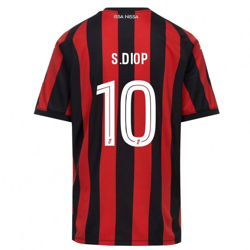 Danxen Kinderen Sofiane Diop #10 Rood Zwart Wit Thuisshirt Thuistenue 2026/27 T-Shirt België