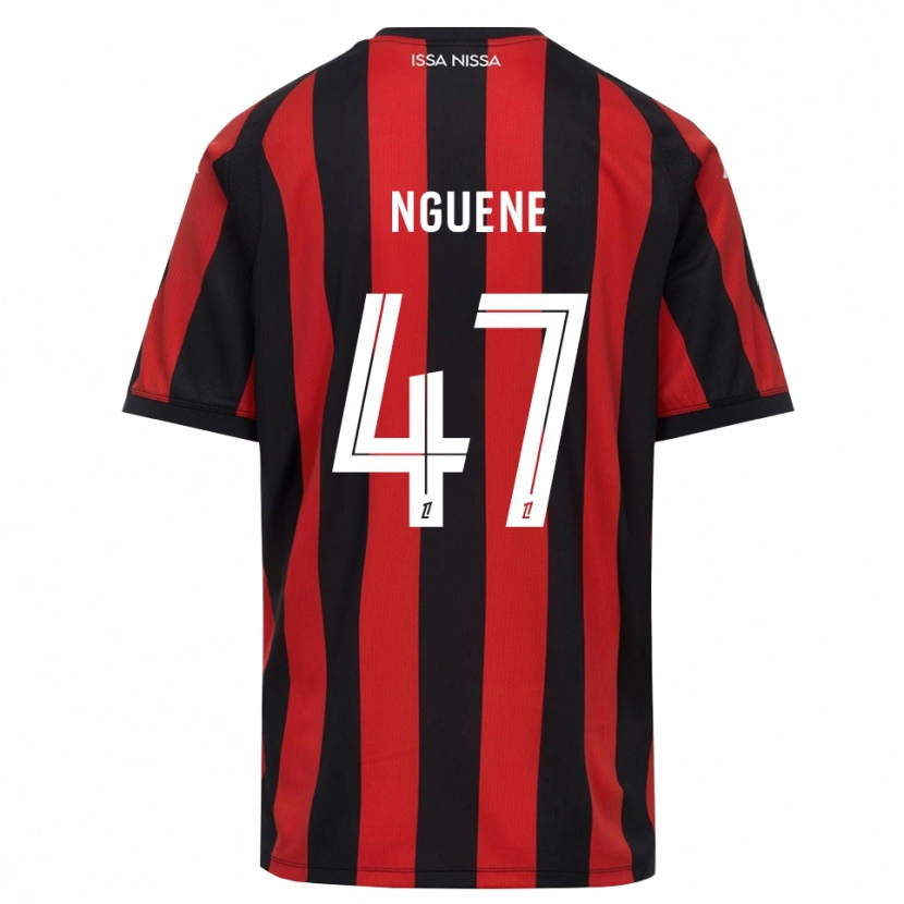 Danxen Kinderen Bernard Nguene #47 Rood Zwart Wit Thuisshirt Thuistenue 2026/27 T-Shirt België