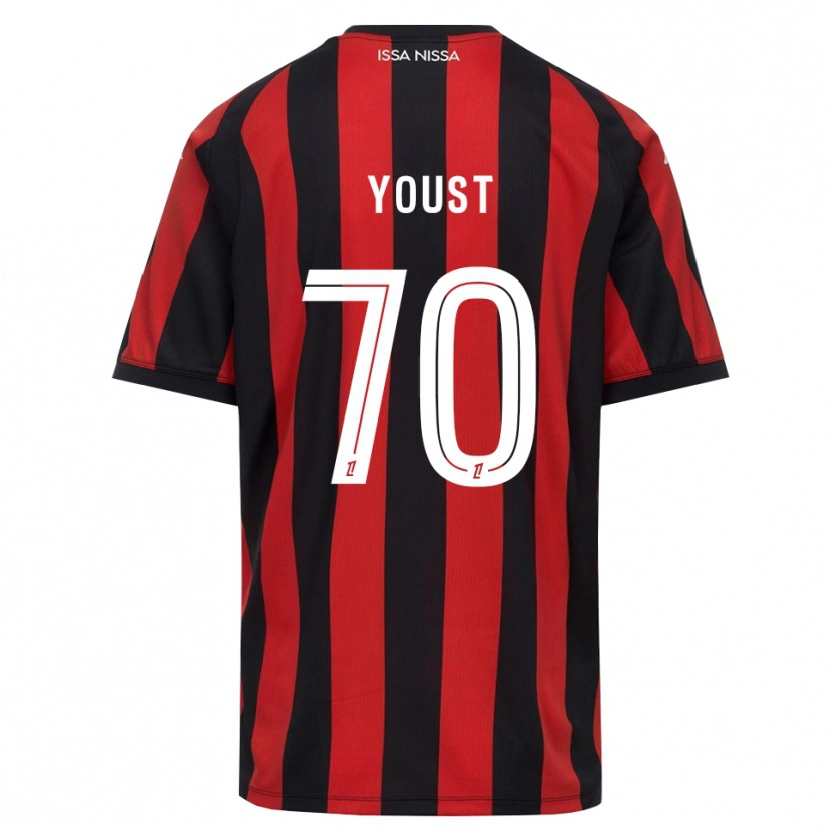 Danxen Kinderen Matys Youst #70 Rood Zwart Wit Thuisshirt Thuistenue 2026/27 T-Shirt België