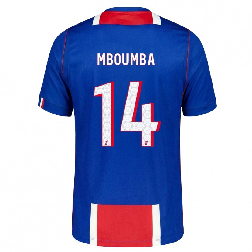 Danxen Kinderen Nathan Mboumba #14 Rood Wit Blauw Thuisshirt Thuistenue 2026/27 T-Shirt België